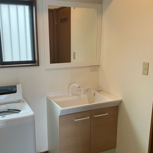 国分T邸洗面台リフォーム＋壁紙